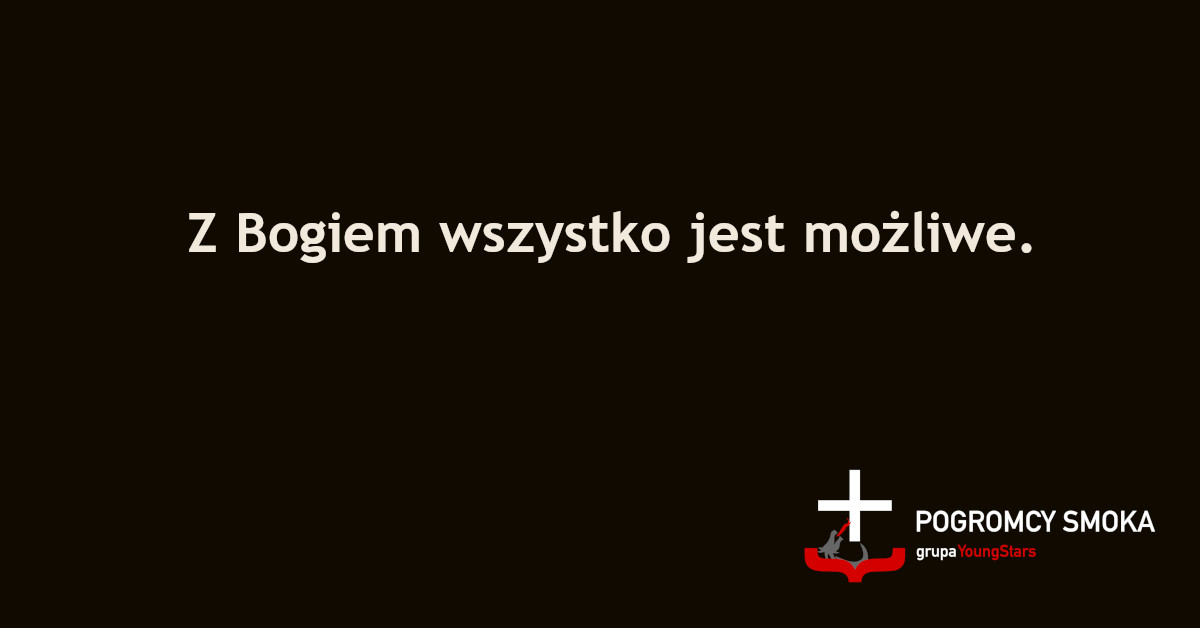 Plakat "Z Bogiem wszystko jest możliwe"